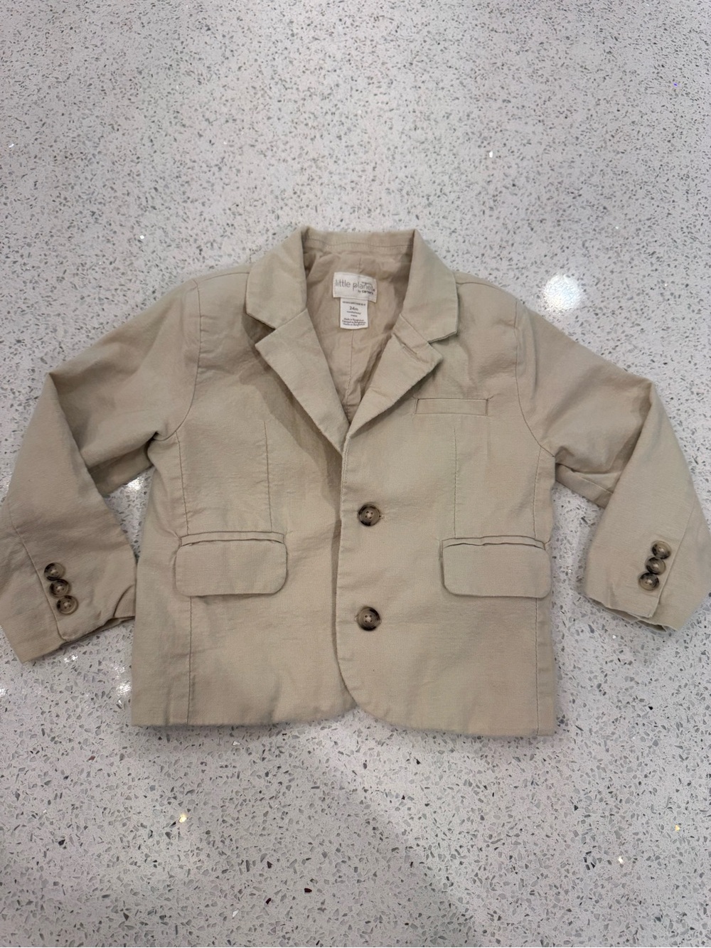 Little Planet Boys' Tan Blazer Jacket